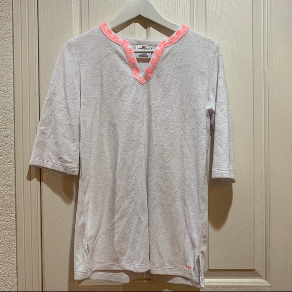 Vineyard Vines Other - Vineyard Vines NWT Terry Swim cover Shirt XS White